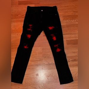 Black ripped jeans